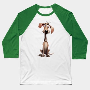 Funny Happy Coward Dog Baseball T-Shirt